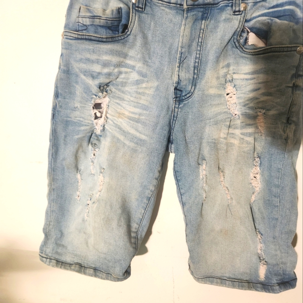 Black Denim mens jean shorts size 34